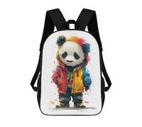 sinyumoney Cool Panda in Hoodie Mochila Escolar Grande Resistente Al Agua Para Portátil Para Adolescentes, Niñas, Niños, Mujeres Y Hombres 17inch