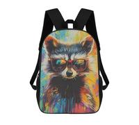 sinyumoney Cool Raccoon in Sunglasses Mochila Escolar Infantil Impresa En 3D, Mochila Informal De Moda Para Niños, Mochila De Viaje De Alta Capacidad Para Libros Para Niños 17inch