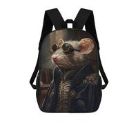 sinyumoney Cool Rat in Goggles Fashion Mochila Para Niños, Adolescentes Y Estudiantes, Mochilas Para Niñas, Mochilas Para Niños Pequeños, Primaria Y Secundaria 17inch