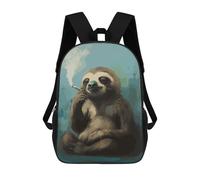 sinyumoney Cool Sloth Smoking Mochilas Para Niños Mochila Escolar Mochila Escolar Impresa En 3D Para Niños Estudiantes De Primaria Y Secundaria 17inch
