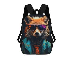 sinyumoney Cool Sunglasses Red Fox Mochila Ligera Informal Para El Día A Día, Mochila Escolar Para El Campus, Actividades Al Aire Libre, Viajes Y Deportes 17inch