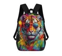 sinyumoney Cool Tiger in Sunglasses Mochilas Mochilas Infantiles Mochila Escolar Mochila Escolar Infantil Impresa En 3D Mochilas De Viaje De Moda Para Niños De Primaria Y Secundaria 17inch