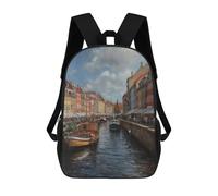sinyumoney Copenhagen Charm Denmark Mochilas Para Niños Y Estudiantes, Mochilas Escolares Impresas En 3D, Mochilas Para Estudiantes De Primaria Y Secundaria, Mochilas Para Niños Y Niñas 17inch