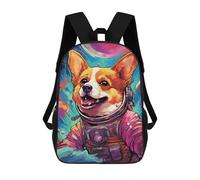 sinyumoney Corgi Astronaut in Space -17 Mochila Escolar, Bolso De Negocios, Bolso Para Portátil Duradero Para Campus, Actividades Al Aire Libre, Viajes Y Deportes 17inch