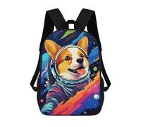sinyumoney Corgi Astronaut in Space -2 Mochila De Negocios Para Portátil, Mochila Unisex Informal Para Niñas, Niños Y Adolescentes 17inch
