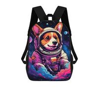 sinyumoney Corgi Astronaut in Space -20 Mochila Infantil De 17 Pulgadas, Mochila Escolar Con Estampado 3D De Dibujos Animados Para Niños Y Adolescentes.