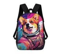 sinyumoney Corgi Astronaut in Space -22 Mochila Escolar Resistente Al Agua Para Ordenador Portátil Para La Escuela/trabajo/viajes 17inch
