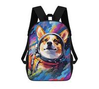 sinyumoney Corgi Astronaut in Space -24 Mochila Escolar Infantil De 17 Pulgadas, Mochila Escolar Impresa En 3D Para Niños De Primaria Y Secundaria