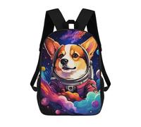 sinyumoney Corgi Astronaut in Space -25 Mochila Escolar Resistente Al Agua Para Ordenador Portátil: Perfecta Para Viajes, Trabajo Y Uso Diario 17inch
