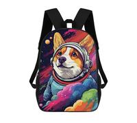 sinyumoney Corgi Astronaut in Space -26 Mochila Escolar Infantil De 17 Pulgadas, Mochila Escolar Impresa En 3D Para Niños De Primaria Y Secundaria
