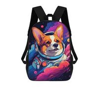 sinyumoney Corgi Astronaut in Space -30 Mochila Escolar Secundaria Informal Para Viajes, Mochilas Para La Escuela Secundaria, Para Acampar, Aventuras Al Aire Libre Y Viajes Diarios 17inch