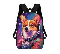 sinyumoney Corgi Astronaut in Space -4 Mochila De Viaje Resistente Al Agua, Bolsa Para Computadora Para Adolescentes, Niñas, Niños, Mujeres Y Hombres 17inch