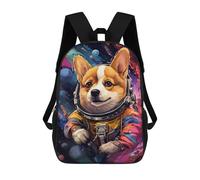 sinyumoney Corgi Astronaut in Space -7 Mochila Escolar, De Negocios, Para Portátil, Unisex, Informal, Para Adolescentes, Chicas, Chicos, Mujeres Y Hombres 17inch