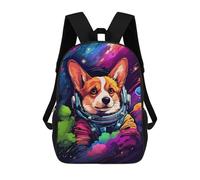 sinyumoney Corgi Astronaut in Space -8 Mochila Escolar Grande Para Niños, Niñas, Adolescentes, Hombres Y Mujeres 17inch