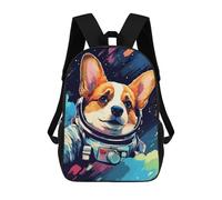 sinyumoney Corgi Astronaut in Space Mochila Escolar Grande Para Niños, Niñas, Adolescentes, Hombres Y Mujeres 17inch