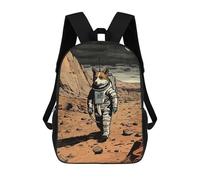 sinyumoney Corgi Astronaut On Mars Mochila Escolar Para Ordenador, Para El Colegio/trabajo/viajes Para Niñas, Niños Y Adolescentes 17inch