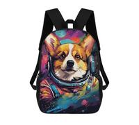sinyumoney Corgi Astronaut Space Art Mochila Escolar Para Secundaria Y Preparatoria. Mochila Informal Para Adolescentes, Chicas, Chicos, Mujeres Y Hombres. 17inch