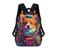 sinyumoney Corgi Astronaut Space Mochilas De 17 Pulgadas Para Niños, Mochilas Escolares Impresas En 3D Para Estudiantes De Primaria Y Secundaria, Para Niños Y Niñas.