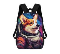 sinyumoney Corgi Astronaut Space Suit-2 Mochila Escolar De Moda, Mochila Para Material Escolar, Mochila Impermeable Informal Para Hombres/mujeres 17inch