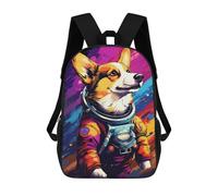 sinyumoney Corgi Astronaut Space Suit Mochila Escolar Grande Resistente Al Agua Para Portátil Para Niñas Y Adolescentes 17inch