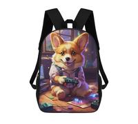 sinyumoney Corgi Dog Mochila Escolar Para Niñas 17inch Mochila Informal Ligera Para Niños Y Niñas, Ideal Para Estudiantes De Secundaria
