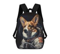 sinyumoney Corgi Dog The Astronaut Mochilas Escolares, Mochilas Para Portátil, Mochilas Para Camping, Aventuras Al Aire Libre Y Viajes Diarios 17inch