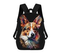 sinyumoney Corgi Geometric Abstract Mochila Escolar/de Trabajo/para Portátil Para Hombres, Mujeres Y Adolescentes 17inch
