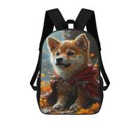 sinyumoney Corgi in A Red Cape Mochilas Impresas En 3D Para Niños, Mochila Escolar, Mochila Informal Para Exteriores, Mochila Informal De Moda Para Niños, Lindas Bolsas De Viaje 17inch