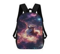 sinyumoney Corgi in Space Wallpaper -2 Mochila Escolar Infantil De 17 Pulgadas, Impresa En 3D, Estilo Casual, Para Niños, Ideal Para Viajes, Como Mochila Escolar O Para Llevar Libros.