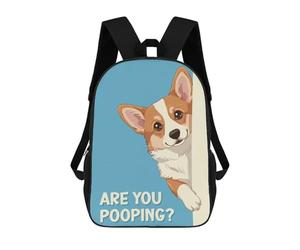 sinyumoney Corgi Peeking Are You Pooping Mochilas Infantiles Escolares Impresas En 3D, Mochilas Para Niños, Mochilas De Viaje Para Niños Y Niñas, Mochilas Escolares Para Niños 17inch