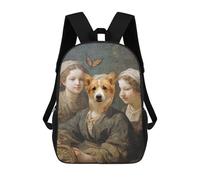 sinyumoney Corgi with Two Girls Mochila Grande Para Portátil Resistente Al Agua Para La Escuela - Perfecta Para Viajes, Trabajo Y Uso Diario 17inch