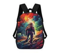 sinyumoney Cosmic Astronaut Journey-3 Mochila Escolar, Bolso Resistente Para Portátil, Ideal Para Acampar, Aventuras Al Aire Libre Y Viajes Diarios 17inch