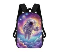 sinyumoney Cosmic Astronaut Journey Mochila Escolar Infantil De 17 Pulgadas, Mochila Escolar Impresa En 3D Para Niños De Primaria Y Secundaria