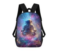 sinyumoney Cosmic Astronaut Meditation 17inch Mochila Escolar Impresa En 3D Para Niños, Mochila Escolar Informal De Moda, Mochilas De Viaje Para Niños Y Estudiantes.