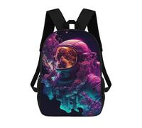 sinyumoney Cosmic Astronaut Portrait -1 Mochila Escolar Para Niños De 17 Pulgadas, Mochila Informal De Viaje Para Niños Y Niñas, Mochila De Gran Capacidad Para El Día A Día 17inch