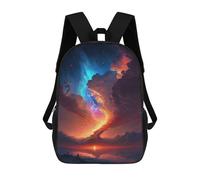 sinyumoney Cosmic Aurora Over Frozen Peaks Mochila Escolar Infantil Impresa En 3D Para Niños, Mochila De Viaje De Alta Capacidad, Bolsas Para Libros, Mochila Escolar Infantil 17inch