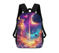 sinyumoney Cosmic Beam Neon Space Planets Clouds Nature Mochila Infantil Para Niñas, Mochila Escolar 3D, Mochila Para Niños Pequeños, Mochila Informal De Día, Mochila Escolar De Moda 17inch