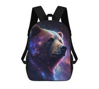 sinyumoney Cosmic Bear Portrait Art Print-3 Mochila Escolar, Mochila De Viaje Para La Universidad, Mochilas Para Niñas Y Adolescentes 17inch