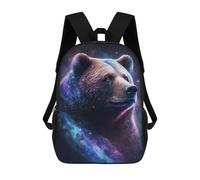 sinyumoney Cosmic Bear Portrait Artwork-1 Mochila Escolar, Bolso De Negocios, Bolso Para Portátil Resistente Para Niñas Y Adolescentes 17inch
