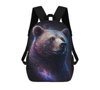 sinyumoney Cosmic Bear Portrait Artwork-2 Mochila Escolar Infantil De 17 Pulgadas Con Estampado 3D De Películas De Anime Para Niños, Mochila De Viaje, Mochila Escolar Infantil