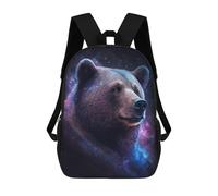 sinyumoney Cosmic Bear Portrait Artwork-3 Mochila Escolar Para Ordenador Portátil Para La Escuela/trabajo/viajes: Perfecta Para Viajes, Trabajo Y Uso Diario 17inch