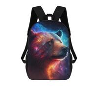 sinyumoney Cosmic Bear Portrait Mochila Escolar Infantil Impresa En 3D Para Niños, Mochila De Viaje De Alta Capacidad, Bolsas Para Libros, Mochila Escolar Infantil 17inch