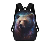 sinyumoney Cosmic Bear Portrait Mochilas Infantiles Impresas En 3D De 17 Pulgadas. Mochila Escolar Informal Impresa En 3D Para Niños De Primaria Y Secundaria.