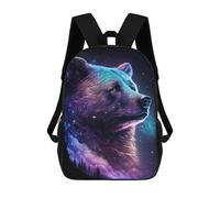 sinyumoney Cosmic Bear Portrait Print-1 Mochila Grande, Ligera E Informal Para El Campus, Actividades Al Aire Libre, Viajes Y Deportes 17inch