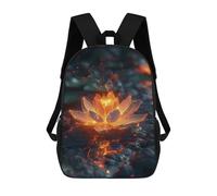 sinyumoney Cosmic Bloom Lotus Mochila Escolar De 17 Pulgadas Para Adolescentes, Con Estampado 3D, Ajustable Y Con Bolsillos, Ideal Para Niños, Niñas Y Estudiantes.