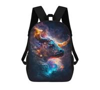 sinyumoney Cosmic Bull Art Print-1 Mochilas De 17 Pulgadas Para Niños, Mochilas Escolares Impresas En 3D Para Estudiantes De Primaria Y Secundaria, Para Niños Y Niñas.