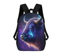 sinyumoney Cosmic Bull Portrait-1 Mochila Escolar Resistente Al Agua, Mochila De Viaje, Bolsa Para Computadora - Perfecta Para Viajes, Trabajo Y Uso Diario 17inch