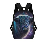 sinyumoney Cosmic Bull Portrait-3 Mochila Escolar, Mochila Informal, Mochila De Día, Mochila Escolar, Mochila De Trabajo, Mochila De Viaje Para Adolescentes, Niñas, Niños, Mujeres Y Hombres 17inch