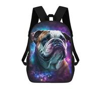 sinyumoney Cosmic Bulldog Portrait-3 Mochilas Infantiles Impresas En 3D Para Niños. Mochilas De Viaje De Moda Para Niños. Mochila Escolar Para Estudiantes De Primaria Y Secundaria.