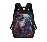 sinyumoney Cosmic Bulldog Portrait-6 Mochilas De 17 Pulgadas Para Niños, Mochilas Escolares Impresas En 3D Para Estudiantes De Primaria Y Secundaria, Para Niños Y Niñas.